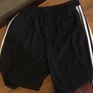 Adidas Shorts Climate Cool black with classic white stripes SIZE SMALL